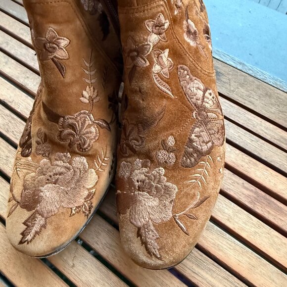 Johnny Was Taline Heeled Booties Size 10 - Picture 4 of 8